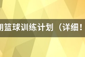 篮球训练营计划方案设计